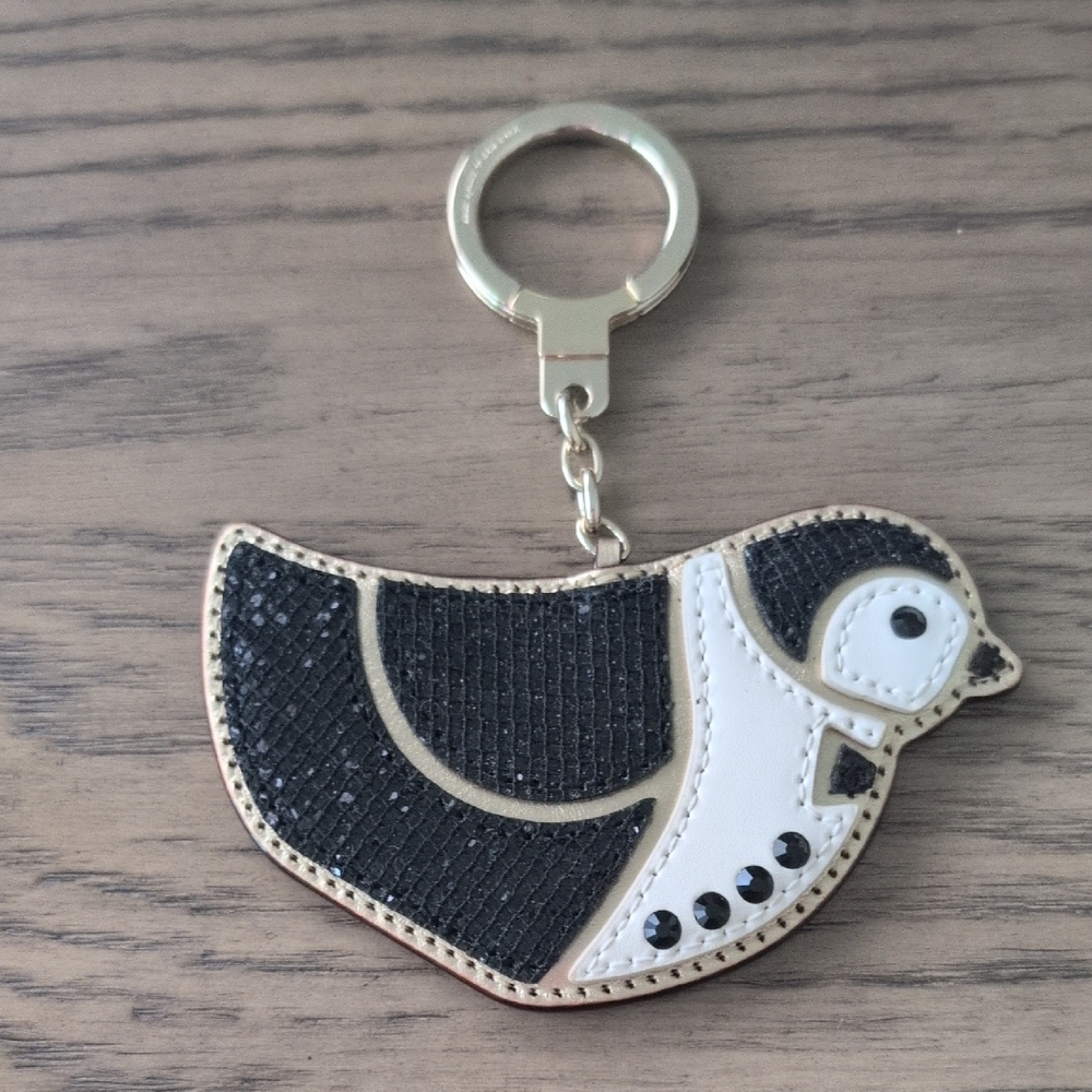 Kate Spade Sequined penguin Charm Keychain
